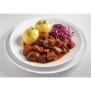 Goulash with Thuringian dumplings and red cabbage (2 pers)