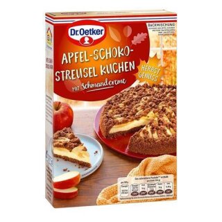 Dr. Oetker Baking Mix Apple-Chocolate Crumble Cake 410 g