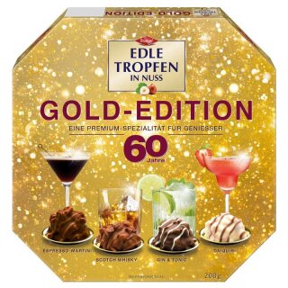 Edle Tropfen in Nuss Gold-Edition 60 Jahre 200g